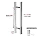NXZQPYBJ Door Handle Pull Push Shower Kitchen Door Pulls Door Pull Modern Door Handle Push Pull Set,Stainless Steel Interior Exterior Gate Handles with Screws Tool for Wood Glass Sliding Pocket Doors