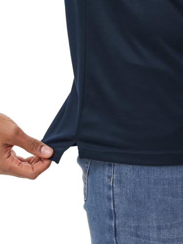 Quality Long Sleeve Polo Shirt - Solid Color Office Wear with Moisture-Wicking Fabric4