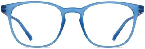 HUSTLR Lenskart | Zero Power Bluecut & Antiglare Computer Eyeglasses | Full Rim Square Shape | As Seen On Shark Tank | For Men & Women | Medium | LB E14058-W