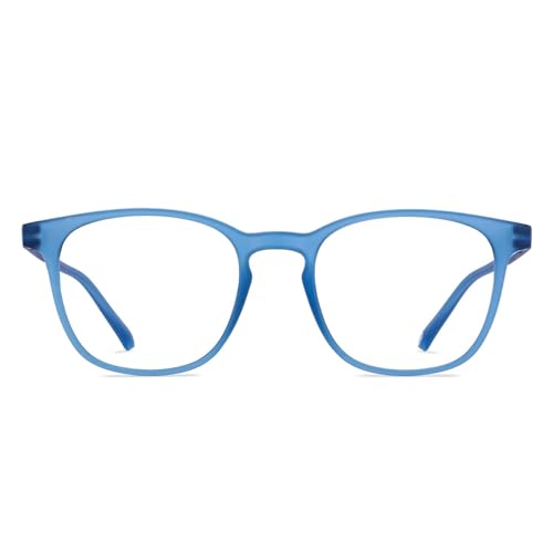 Image of HUSTLR Lenskart | Zero Power Bluecut & Antiglare Computer Eyeglasses | Full Rim Square Shape | As Seen On Shark Tank | For Men & Women | Medium | LB E14058-W