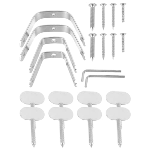 BESTYASH Soportes para Jamón Español de Acero Inoxidable Juego de 2 Piezas para Fijar Jamones Accesorios para Jamonero Profesional Uso en Hogar Barbacoa y Hotel