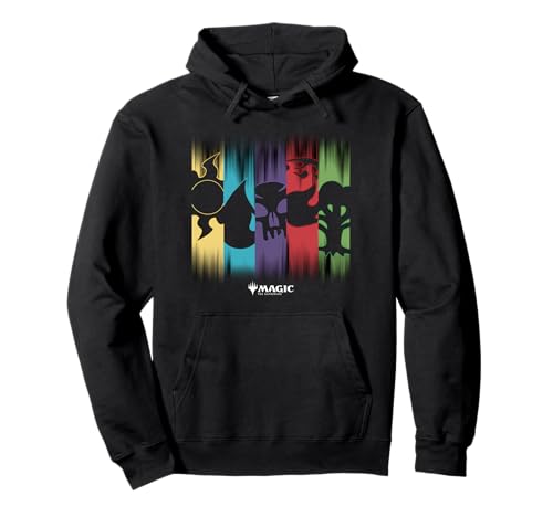 Magic: The Gathering Themed Colors & Symbols Panels Pullover Hoodie