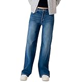 Lmtd Damen Nlfteppi DNM Nw Wide Pant Noos, Dark Blue Denim, 152