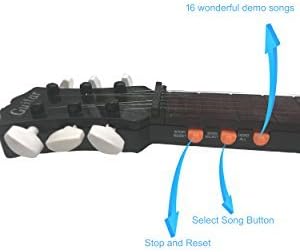 Lightahead 389-8 Electronic Guitar with Sound and Lights 22 inch Guitar with Preset Music and Vibrant Sounds Fun Musical Guitar