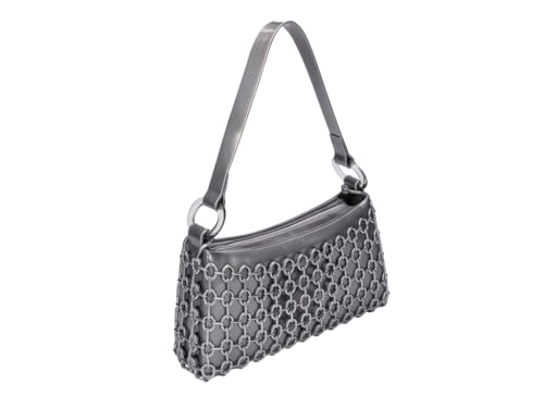 Melissa Bolsa de argola feminina, Prata, O/S