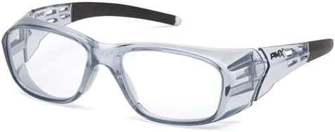Pyramex Emerge Plus Readers Safety Glass Gray Frame Clear Full Reader 2.0 Diopter Lens