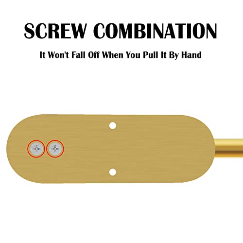 Paper Towel Holder For Kitchen, New Upgrade Double Rod Bearing Self-Adhesive Or Drilling Wall Mounted Paper Towels Rolls Holder Under Cabinet,Gold #TOP3