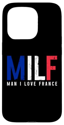 Carcasa para iPhone 15 Pro M.I.L.F. Man I Love France Pride Bandera francesa divertida