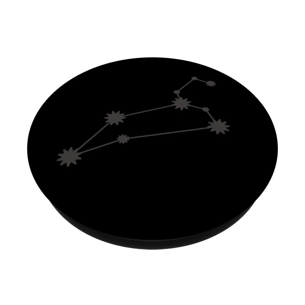 Gray Black Zodiac Leo PopSockets Adhesive PopGrip - Image 2