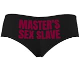 Knaughty Knickers Masters Sex Slave Submissive Slut Kitten For Dominant Sir Black Boyshort Panties With Adult Design