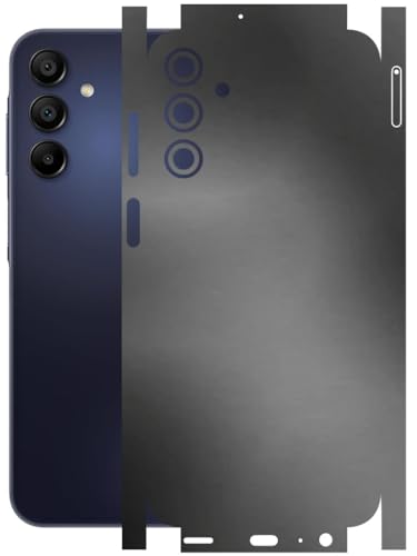 Image of AtOdds - Full Body Back Screen Guard Protector Film - Lamination Wrap Skin Sticker Compatible with Samsung Galaxy A15 (5G) | Scratchproof Matte Finish (Metallic Grey)