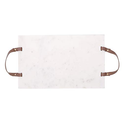 Santa Barbara Design Studio Marble + Leather Serving Board