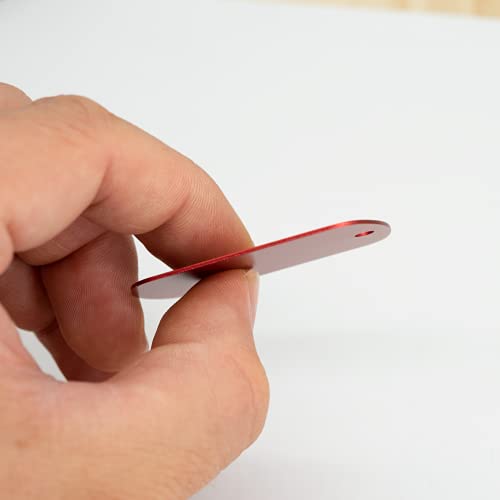 Image of StayMax Aluminum Blank Tags Stamping Blanks 25 Pack (Red)