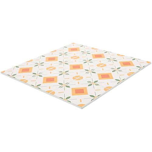 ifundom Tabla de Suelo para Casa de Muñecas Miniatura, Diseño Vintage Patrón de Flores Verde, Material Abs Resistente, Accesorio Decorativo para Minicasas, Adecuado para Dormitorios