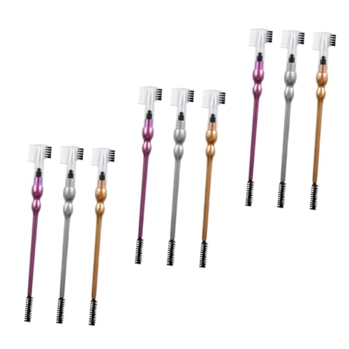 minkissy 9pcs Double-headed Eyebrow Brush Set Makeup Tools for Women Eyelash Comb Professional Eyebrow Makeup Brush for Daily Use