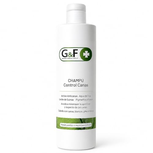 Champú control Canas. Ayuda a minimizar la aparición y aspecto de las canas. Champús anticanas. Shampoo. Champú natural contra las canas en envase de 300ml. Para el cuidado diario del cabello.