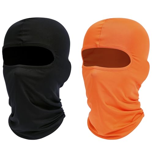 Image of ROXUN Balaclava Ski Mask, 2 Pack Summer Motorcycle UV Protection Shiesty | Cooling, UPF 50+, Unisex, Windproof, Face Mask, Neck Gaiter, Versatile Use