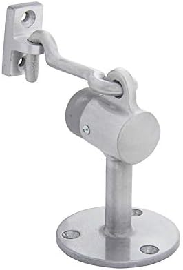 Tuff Stuff #6732AL Aluminum Finish Floor Mount Door Stop with Hook & Plate Door Holder