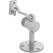 Tuff Stuff #6732AL Aluminum Finish Floor Mount Door Stop with Hook & Plate Door Holder