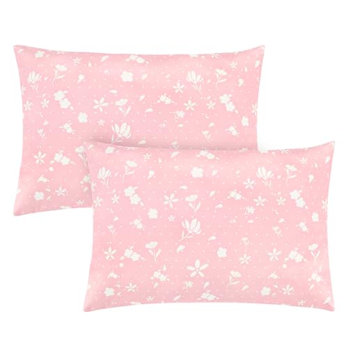 Image of ManFaiSky 2 Pack Toddler Pillowcase, 13x18 Toddler Pillow Cases with Envelope Closure, Soft & Comfortable Travel Pillow Case Cover Boys Girls, Pink