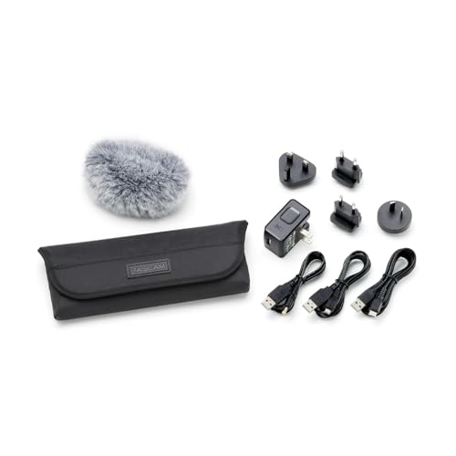 Tascam AK-DR11GMKIII Microphone Windscreen, Power Supply, Multi-Cables, Soft Bag