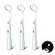 JIEYUCHU Zahnarztspiegel mit LED Licht, 3 Stück Mundspiegel mit Anti-Fog-Beschichtung, Oral Dental Mirror Dentalspiegel, Dentalspiegel für eine bessere Zahnpflege (Blau+Orange+Grün)