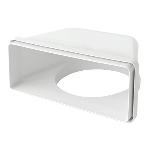 La Ventilation CGV229B vertikale Kurve von Rundrohr Ø 150 mm bis rechteckig 220 x 90 mm aus ABS Farbe weiß