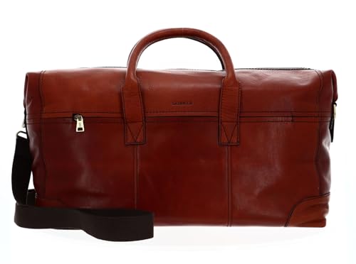 Sac de voyage SADDLER Metz en cuir brun midbrown pour homme et femme