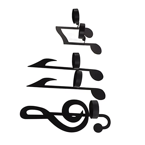 Atyhao Black Music Note Wall Sconce, Candle Sconces Wall Decor, Unique Iron Black Music Note Wall Sconce for Entryway, Bathroom, Living Room