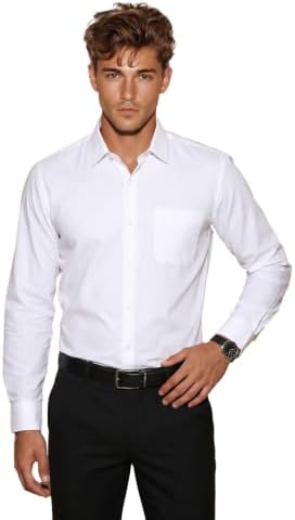 Peter England Men's Classic Solid Full Sleeve Slim Fit Shirt | Wonder Fabric | Cotton Rich | Pin Point Oxford