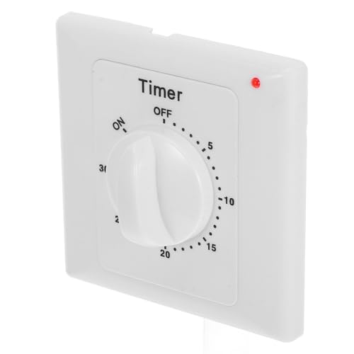MUCKLILY Minuteur Électrique Mécanique à Brancher Interrupteur de Commande de Temps pour Éclairage Intérieur et Prise Électrique Bouton de Minuterie Polyvalent Cuisine et Salle de Bain