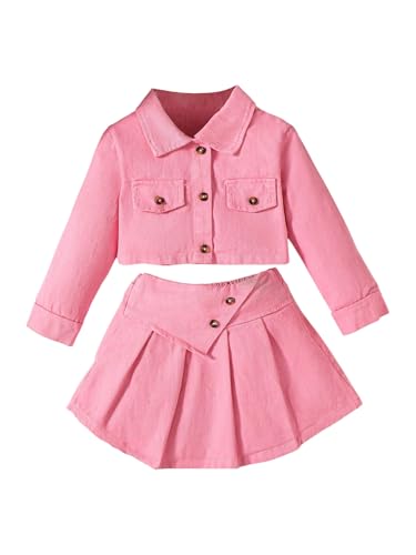 MakeMeChic Toddler Baby Girl 2 Piece Cute Outfits Long Sleeve