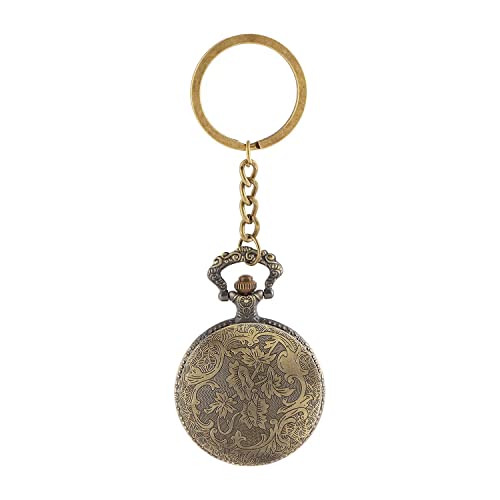 Image of AUGEN Premium Pocket Watch Metal Keychain Tree Retro Vintage for Gifting With Key Ring Anti-Rust (Pack Of 1)