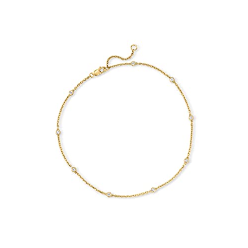 Ross-Simons 0.25 ct. diamond anklet image
