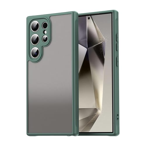 Coque Samsung S24 Ultra premium en polycarbonate mat et fin vert