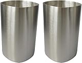 Metal Toothbrush Cup Stainless Steel Toothbrush Holder for Bathroom, Metal Bathroom Cups Tooth Brush Mug Bathroom Tumbler for Men Women, Sliver - 2PCS