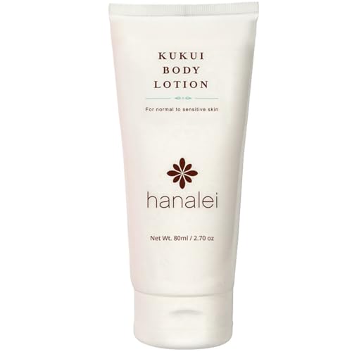 Hanalei Cruelty-Free Kukui Oil Body Lotion – Paraben-Free, Dye-Free Moisturizer with Kukui Nut Oil, Shea Butter & Jojoba for Hydrated, Soft, Nourished Skin – Travel-Friendly Size 80 ml