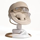 BEBE2LUXE EMY : Balancelle Bebe/Transat Bebe électrique, Effet Bois (Gris) (Beige)