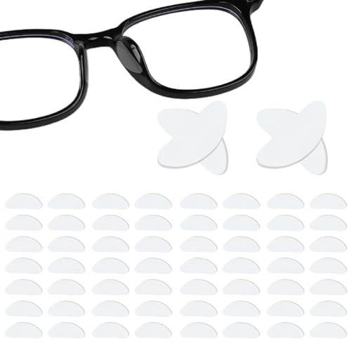 60 Stück Brillen Nasenpads 30 Paar Silikon Weiche Nasenpads Brille Antirutsch Bequeme Nasenpad Selbstklebend Brillenpads 1mm Dick mit Klebriger Rückseite für Vollrahmen Brillen Sonnenbrillen Zubehör