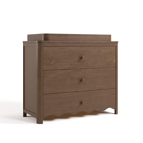 Storkcraft Casablanca 3 Drawer Chest &amp; Removable Changing Topper, Hazelnut