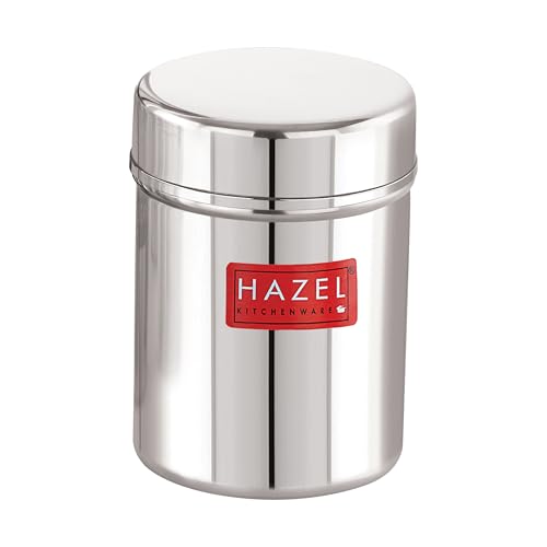 Image of HAZEL Stainless Steel Container | Kitchen Air Tight Storage Dabba Container, 200 ML,Silver