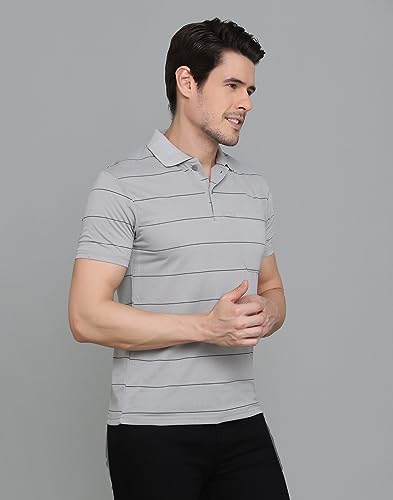 Image of INKKR Striped Polo Neck T-Shirt Dora Combo