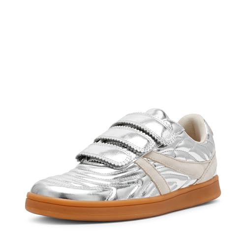 Steve Madden Women's Macer Sneaker, Silver, 7.5