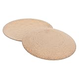 CALLARON Bandeja de Madera para Joyas Redonda de 18 Cm, Set 2 Unidades, Organizador para Anillos y Pendientes, Color Natural, Adecuado para Tocadores, Dormitorios y Baños