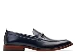 Base London Coda Mocassins à boucle Bleu marine délavé pour homme, bleu marine, 43 EU