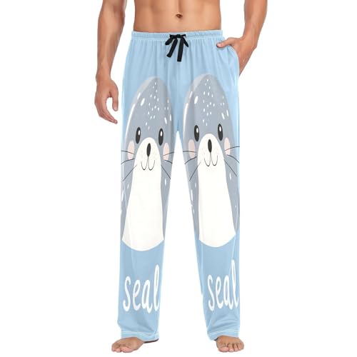 Pantalon de pyjama pour homme avec poches et cordon vêtement de nuit M
