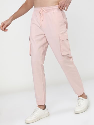 Image of Highlander Men's Cargo Jogger Trousers | Perfect for Casual Outings,Travel & Work Wear with Utility Pockets