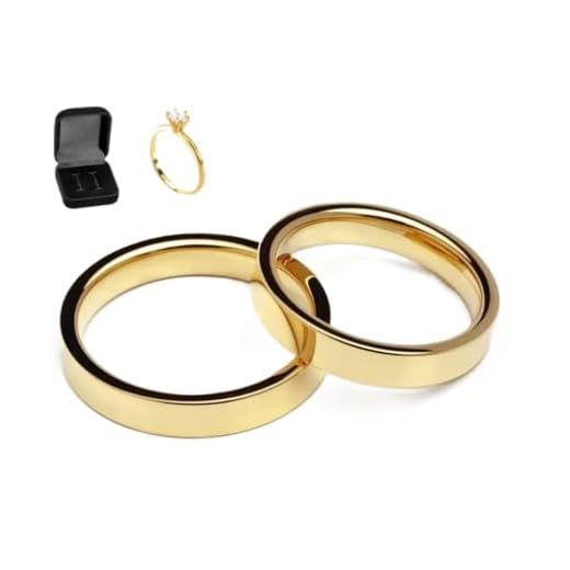 Alianças Par 4mm Italianas Retas Anatomicas Banhadas a Ouro 24k com Anel Solitario e Caixa de Veludo Premium Casamento Noivado Namoro