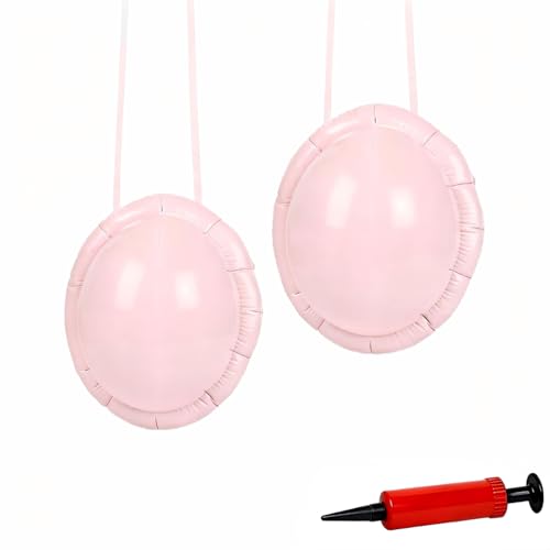 DCLFIRMX 2 Pack Santa Claus Inflatable Fake Pregnant Belly Pregnant Woman Cosplay Fake Belly Beer Belly Costume with Mini Inflator for Halloween Christmas Role Playing Party