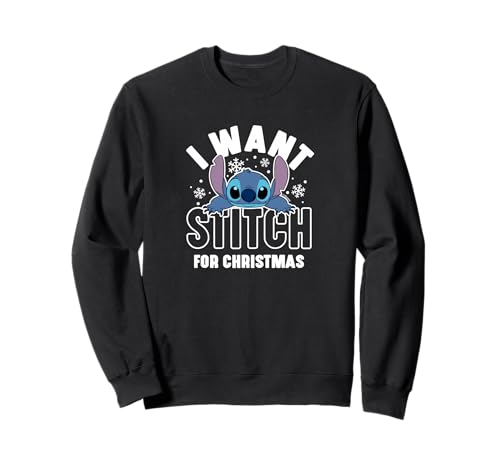 Sweat Lilo & Stitch I Want Stitch For Christmas, idée cadeau idéale